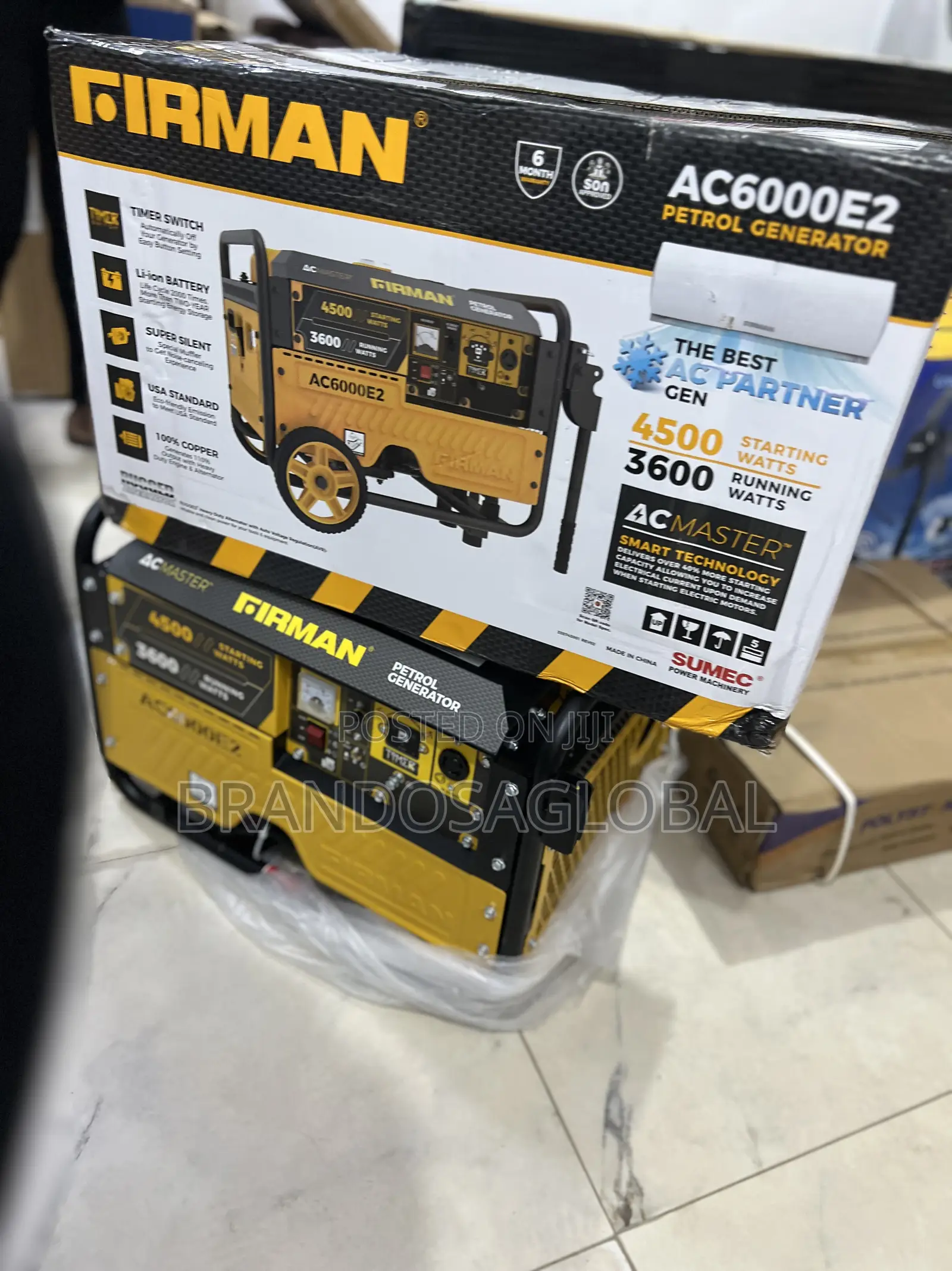 Firman 3.5kva Electric Start Generator – Ac6000e2 Model With Warranty