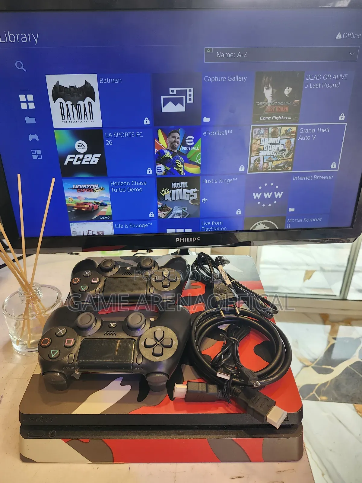 Clean Uk Ps4 Slim Console –Fc26 Package Installed + Dual Pads