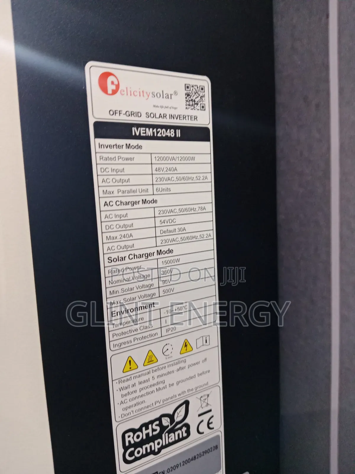 12kva 48v Felicity Ivem Hybrid Inverter