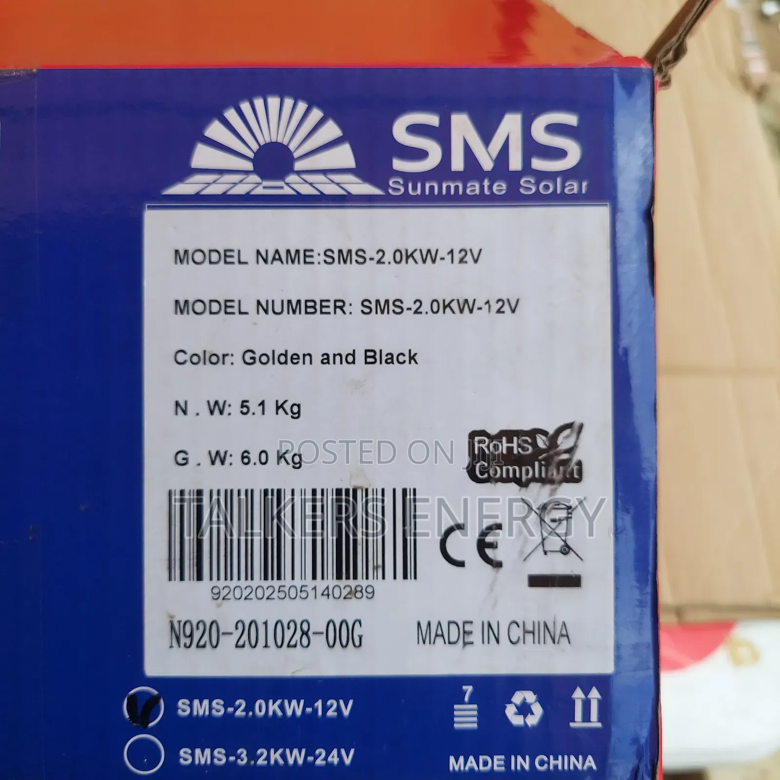 Hybrid Inverter 2kva 12v Suitable for Tubular, Lithium, Agm