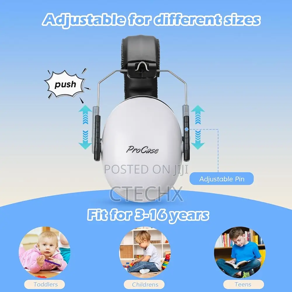 Kids Ear Defenders for Autism, Hearing Protection White