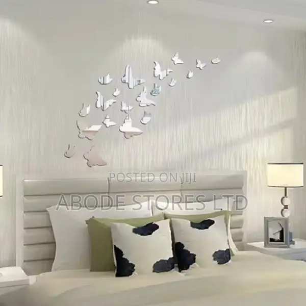 12pcs Acrylic 3d Butterfly Mirror Wall Stickers