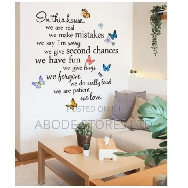 In This House Words Decal Wall Sticker