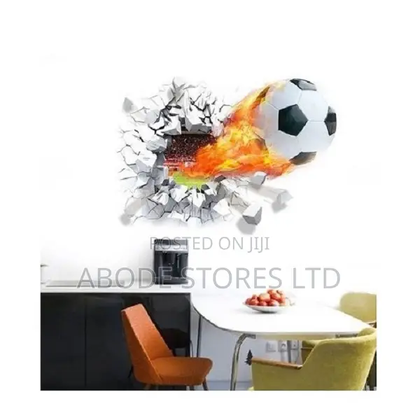 Removable 3d Soccer Wall Decor Vinyl Sticker