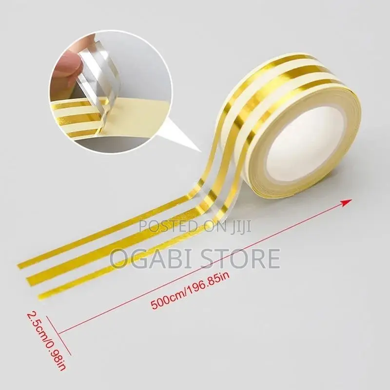 5m Gold Wall/Tiles Sticker