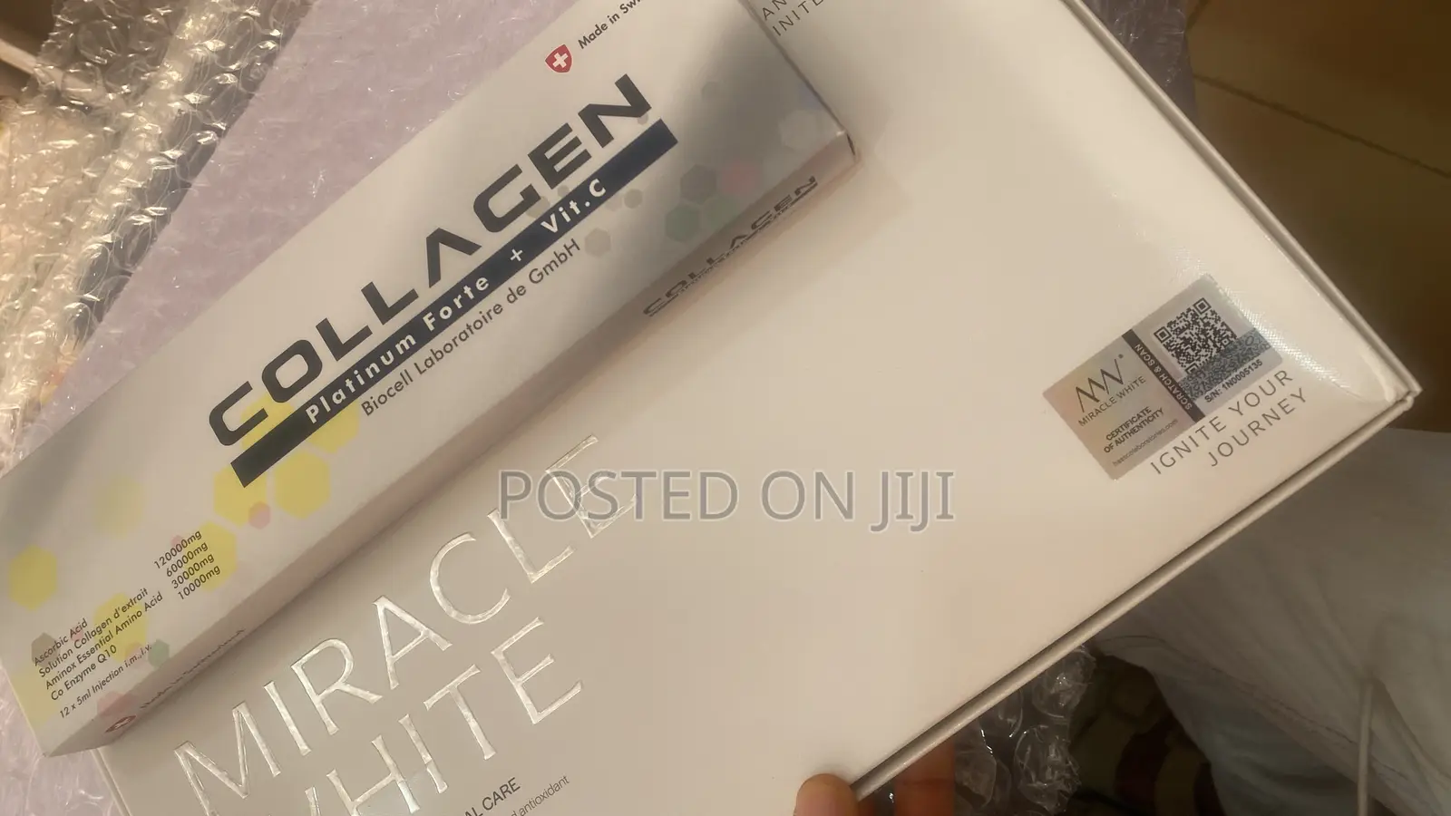 Miracle White and Collagen Whitening Injection