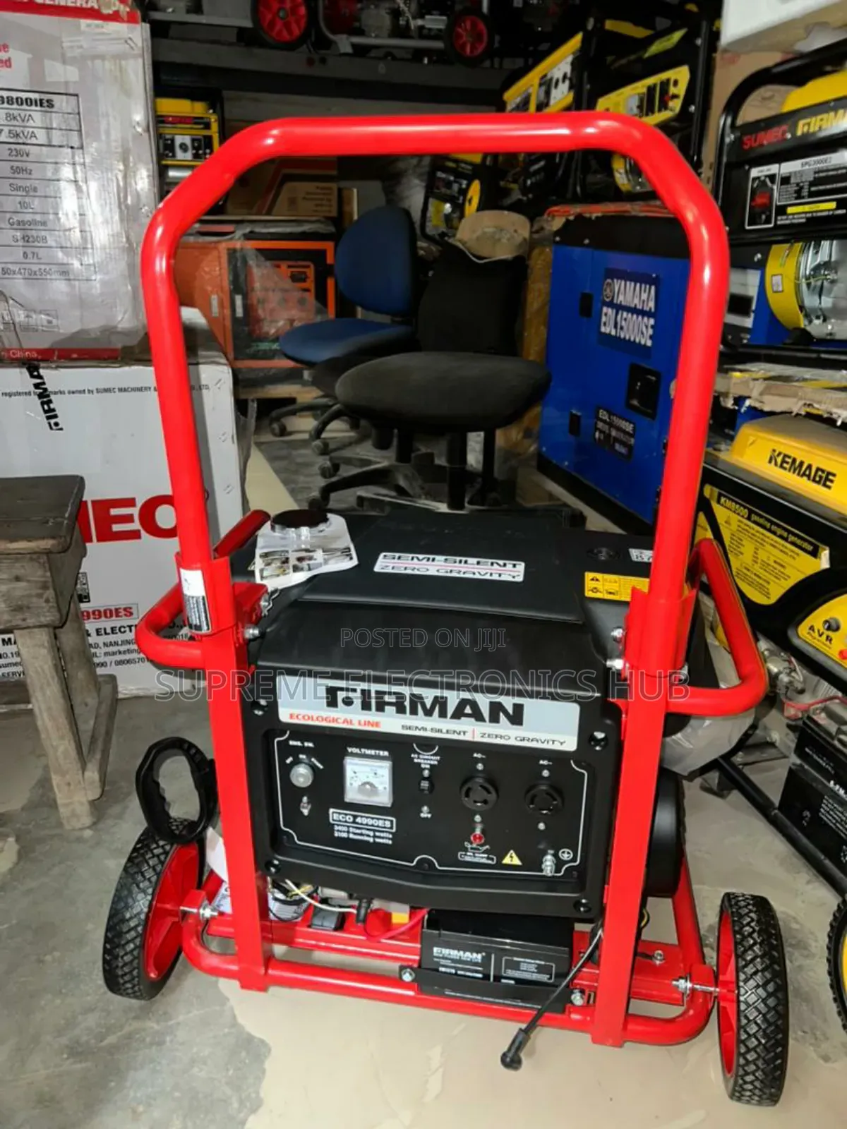 Firman Black and Red Series Eco4990es Petrol Generator Available