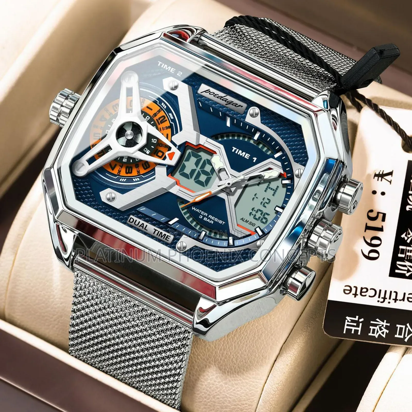 Poedagar Wristwatch Full Boxed With a Bag