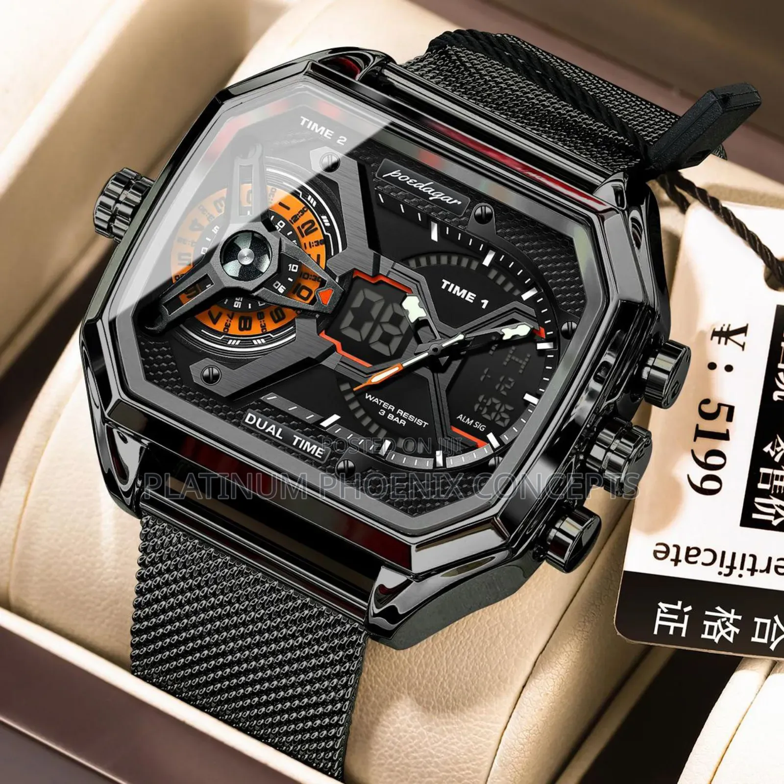 Poedagar Wristwatch Full Boxed With a Bag