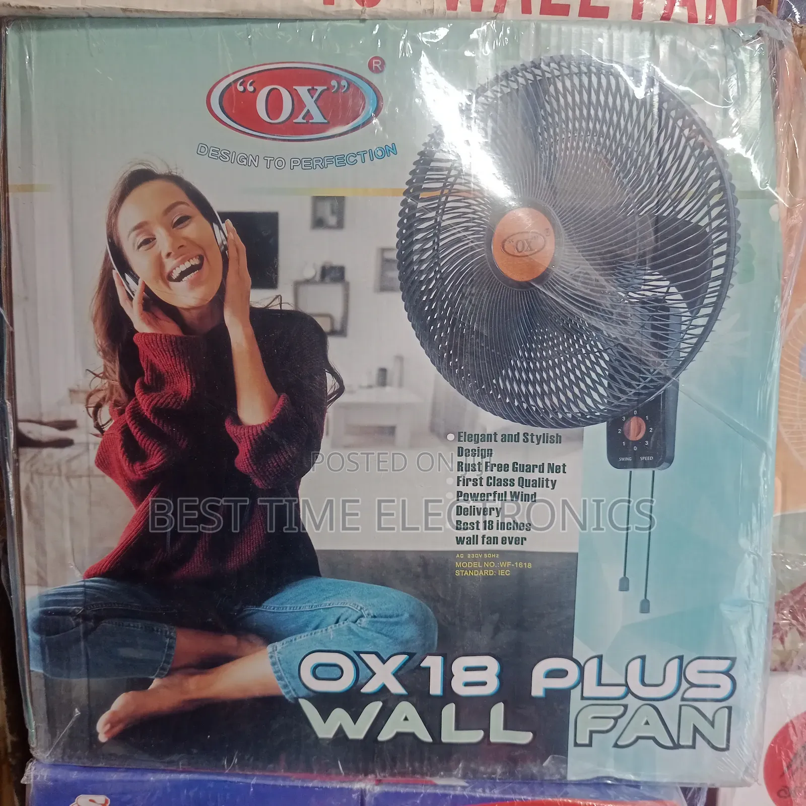 18" Ox Electrical Wall Mount Fan