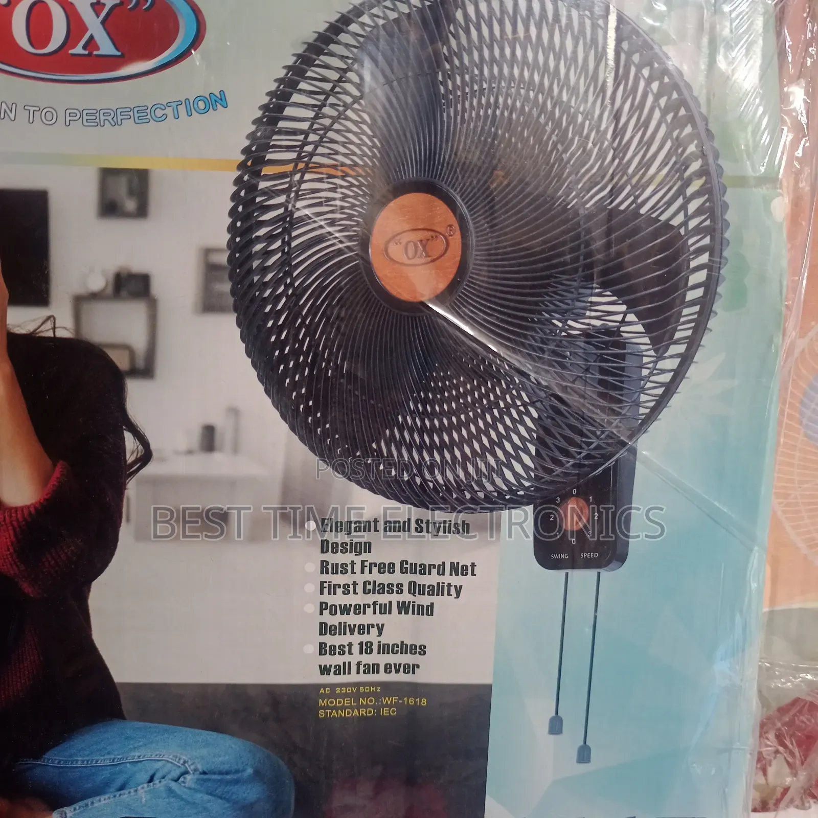 18" Ox Electrical Wall Mount Fan