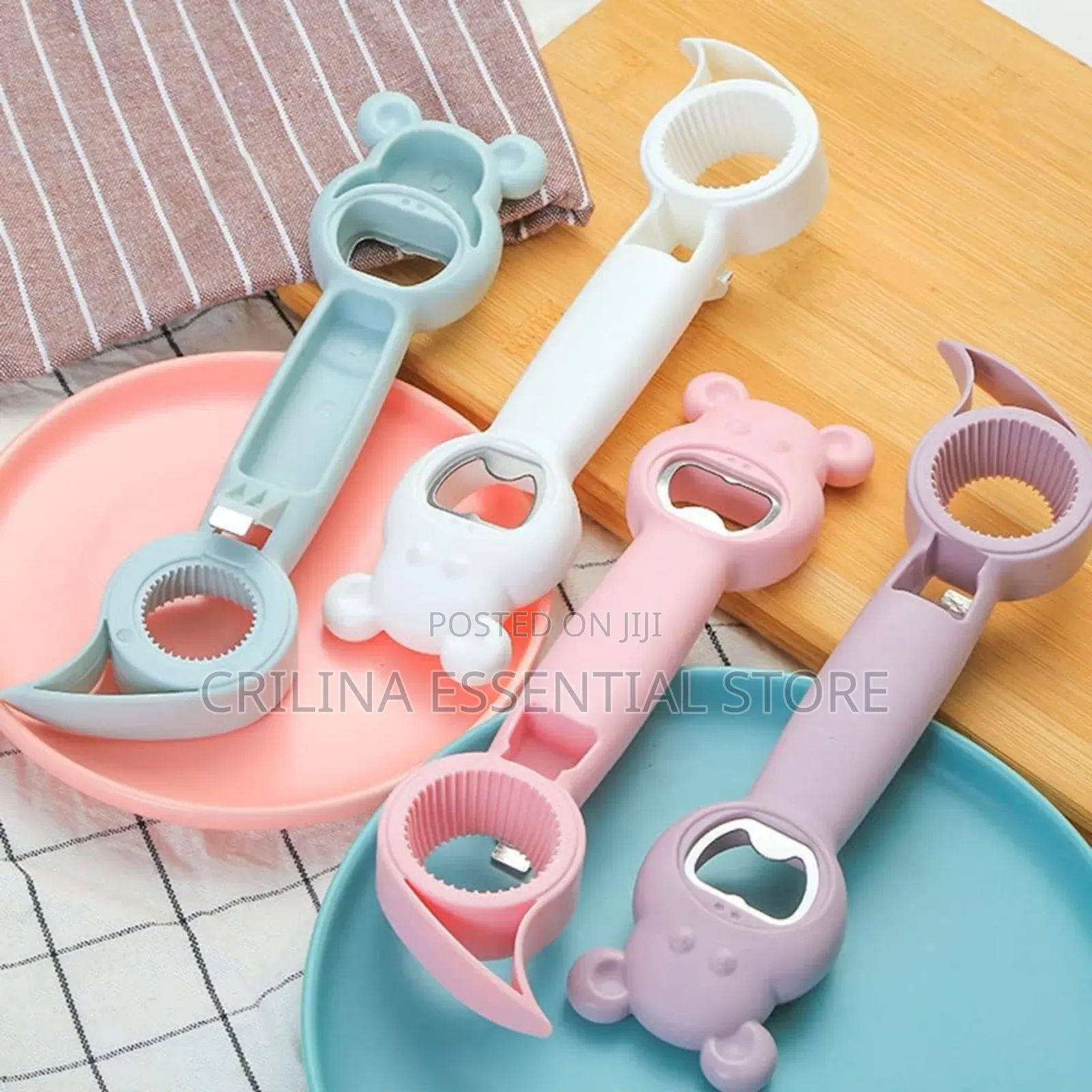 4 In 1 Multi Purpose Opener(Soda Bottle Cap, Jar Opener, Lid Remover)