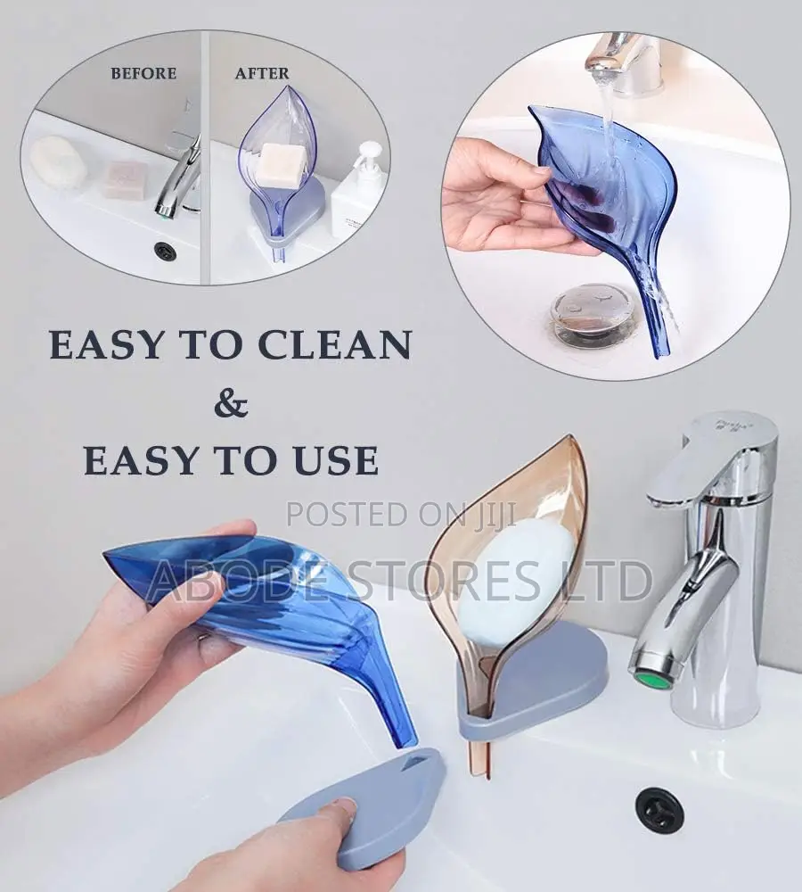 Leaf Shape Self Drain Soap Dish Soap Holder