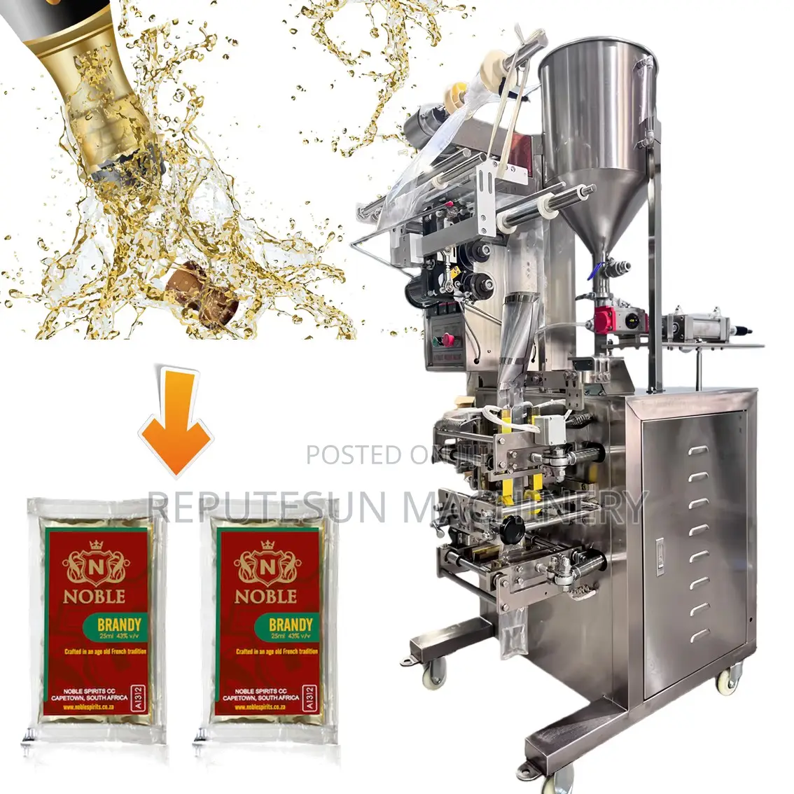 Sachet Liquid Packaging Machine For Alcohol Ketchup Oil