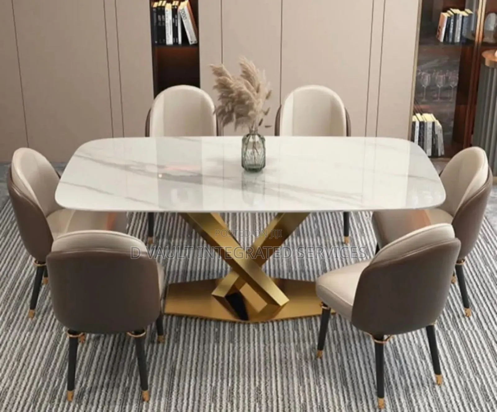 6 Seater Sophisticated Marble Dinning
