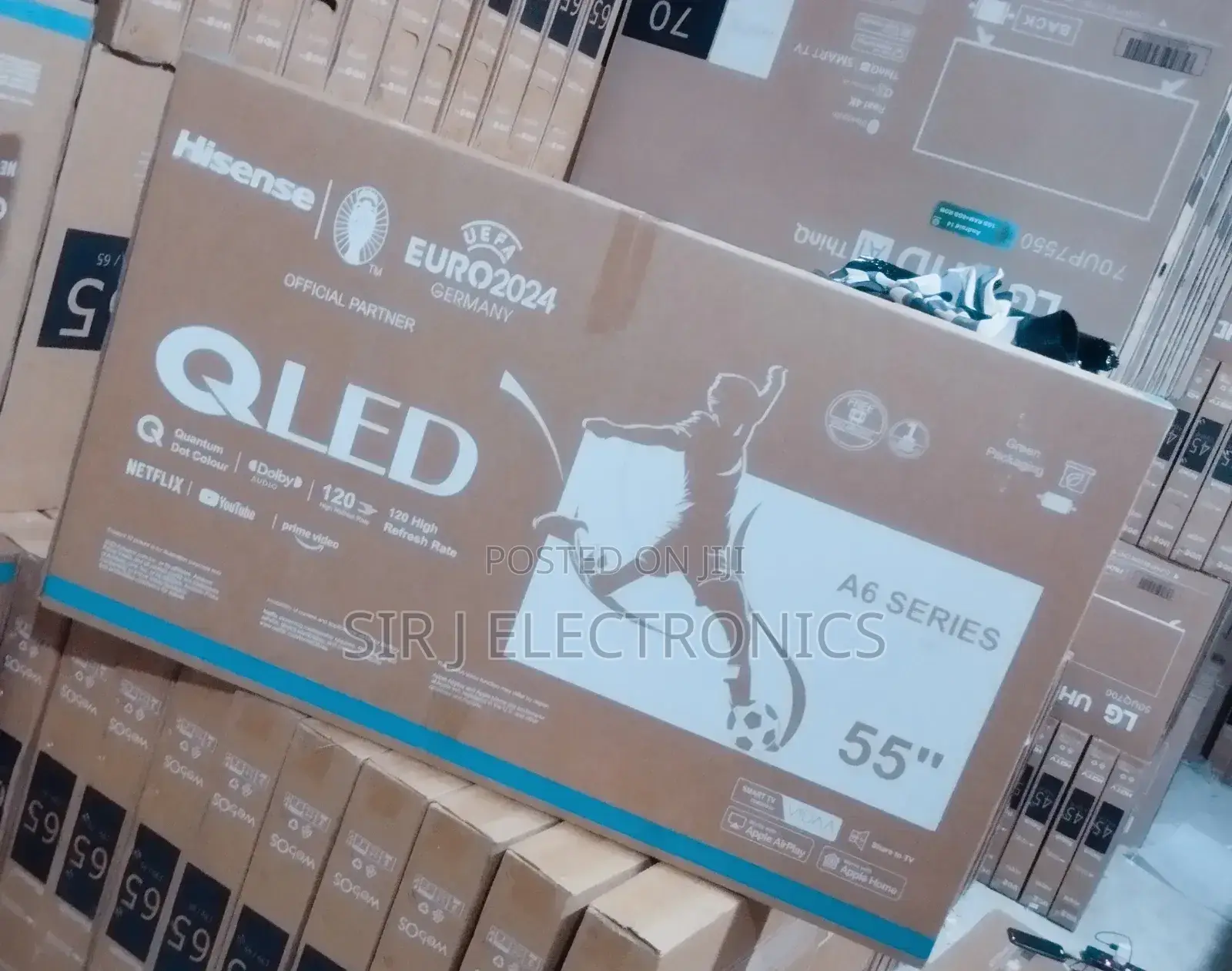 55" Qled Hisense Smart 4k Uhd Tv + Netflix + Youtube + Warranty
