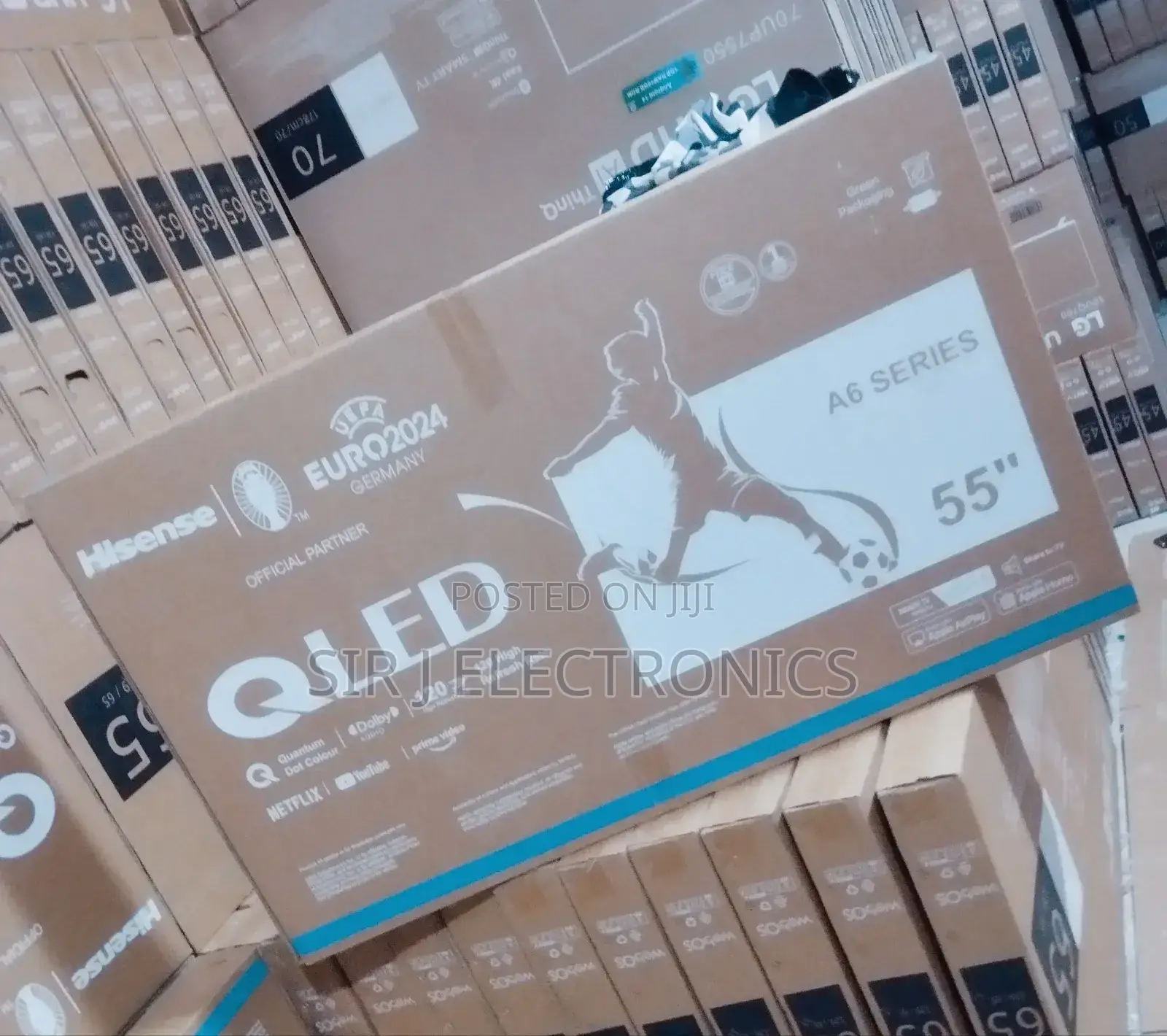 Original 55" Hisense Qled Smart 4k Uhd Tv + Netflix +Youtube +Warranty