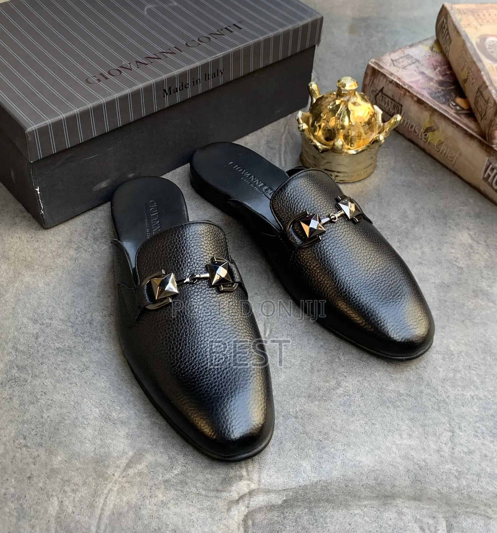 Giovanni Continue Men’S Italian Luxury Pure Leather Half Shoe