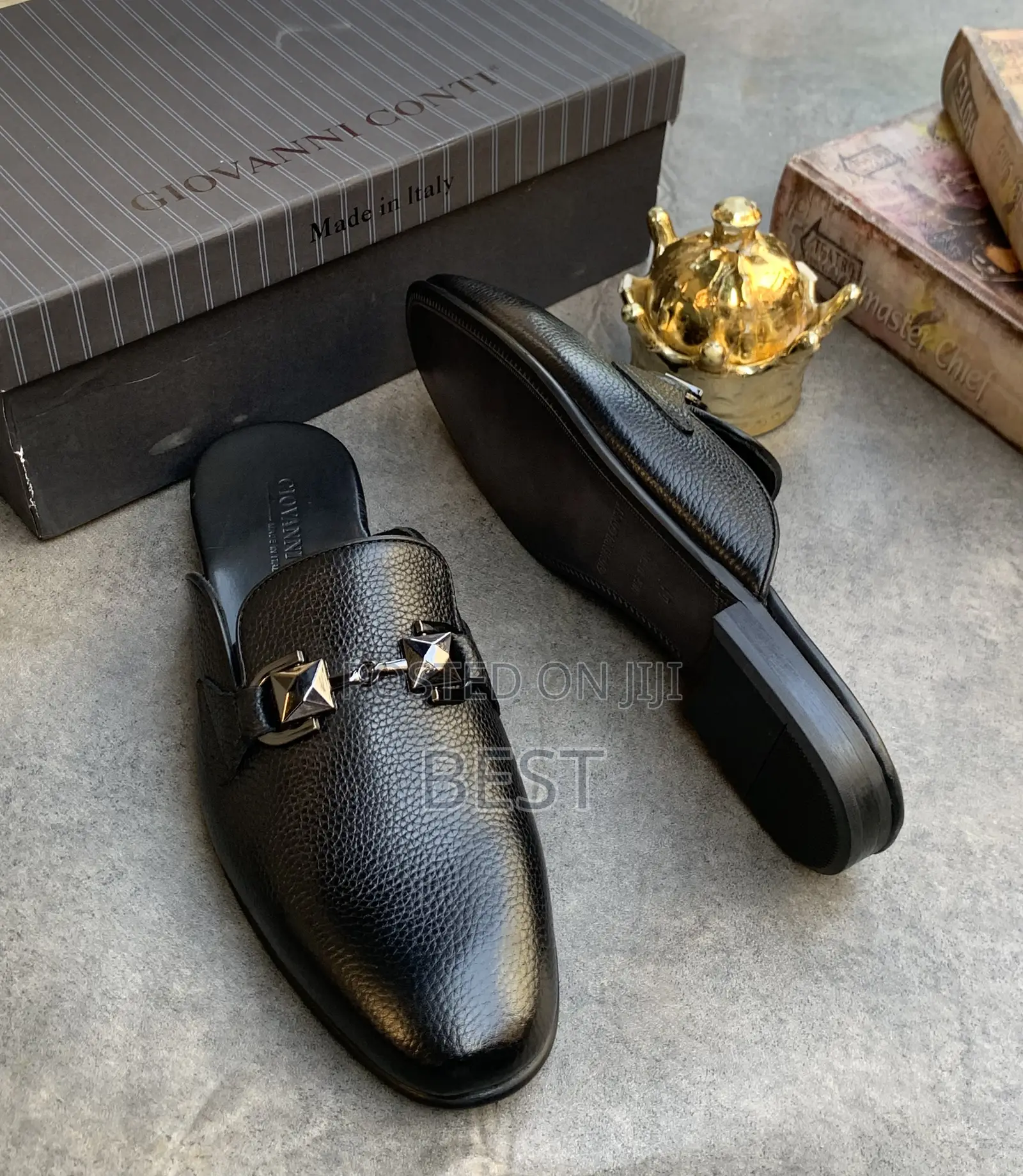 Giovanni Continue Men’S Italian Luxury Pure Leather Half Shoe