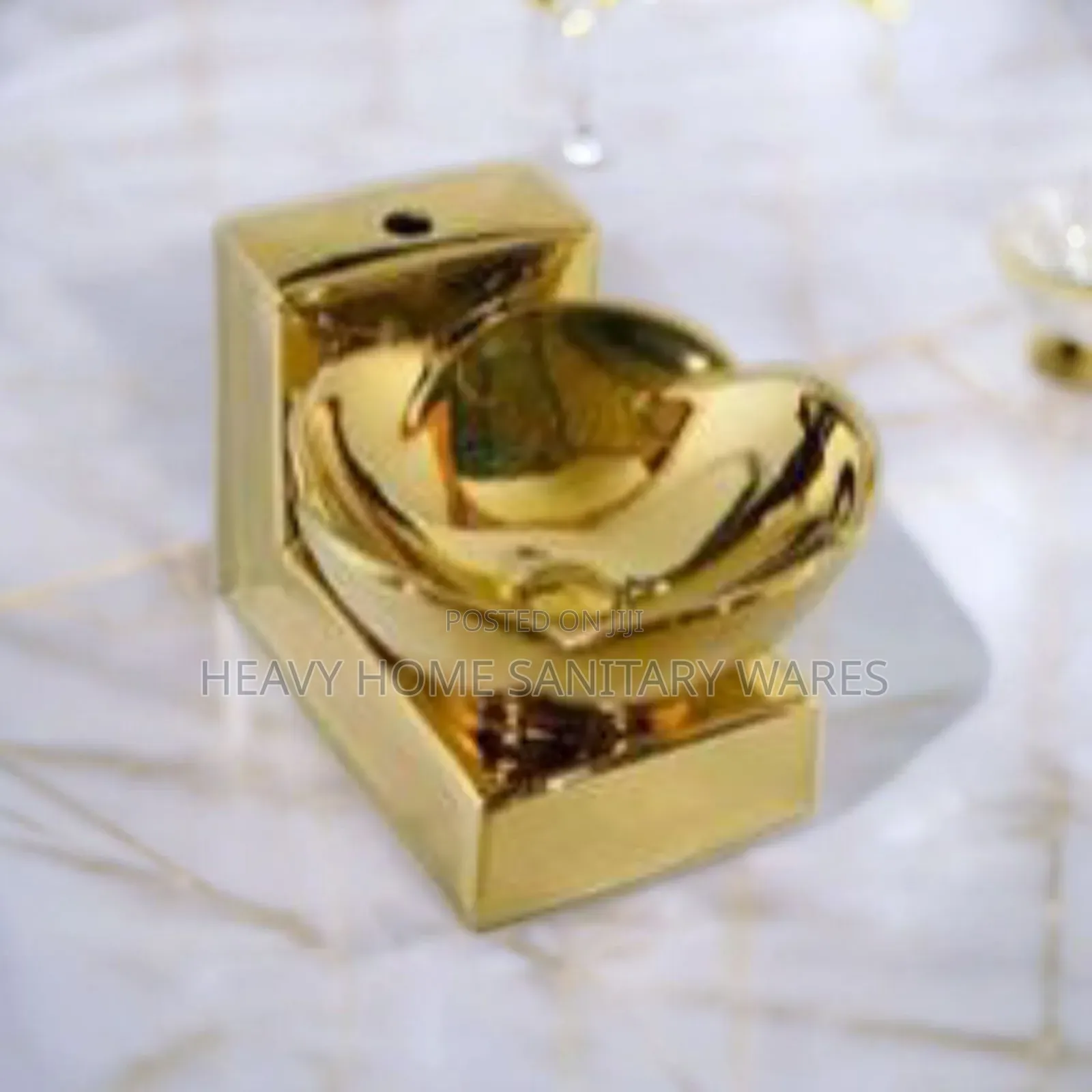 Gold Hanging Basin and Pedestal