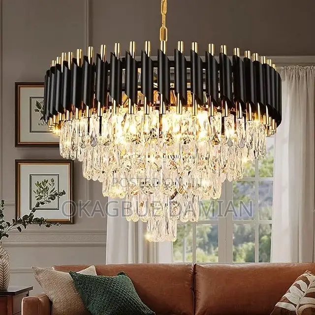 Classic Glass With Crystal Chandeliers 500mm