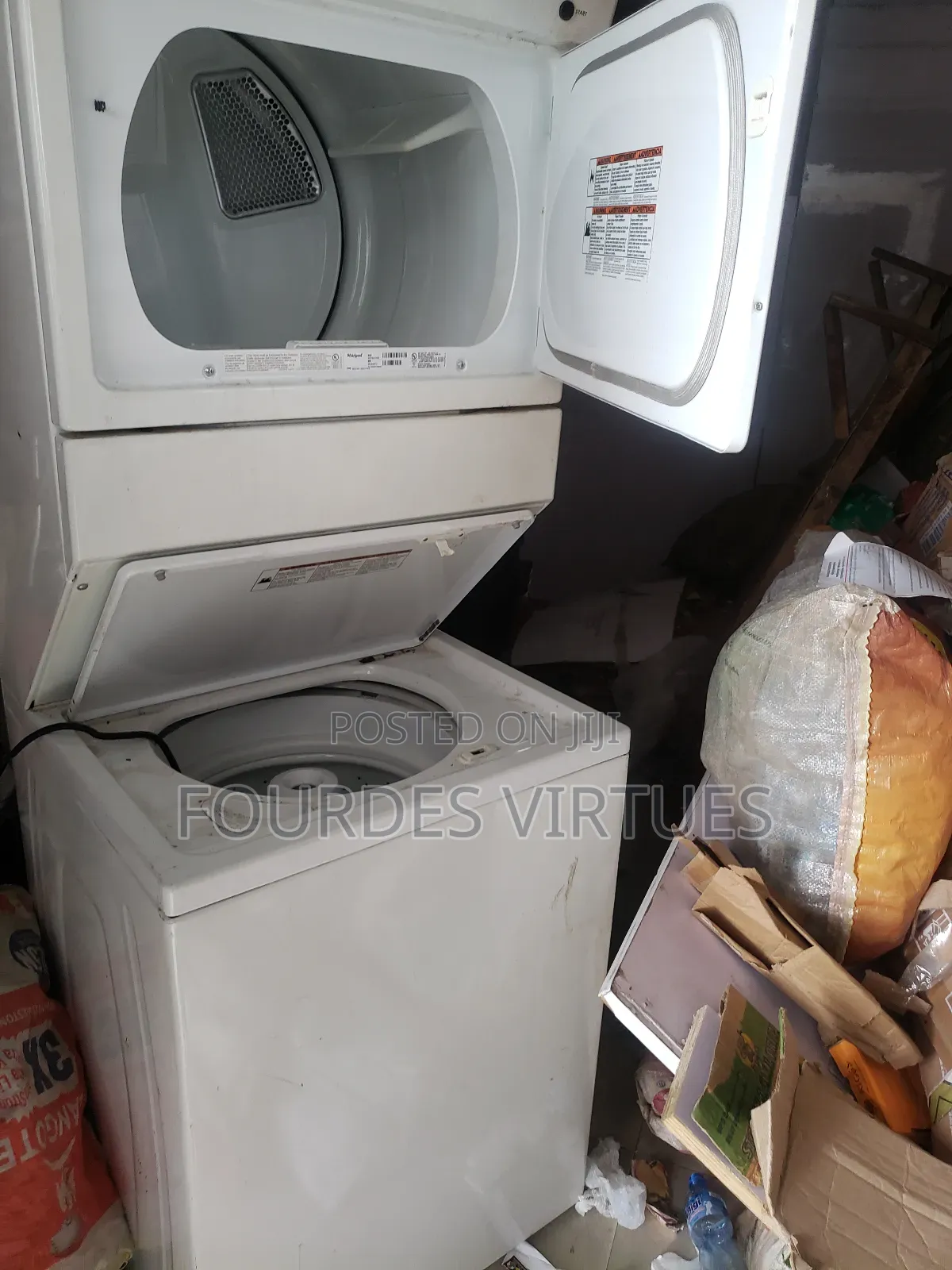 General Electric Standing Washing Machine and Dryer