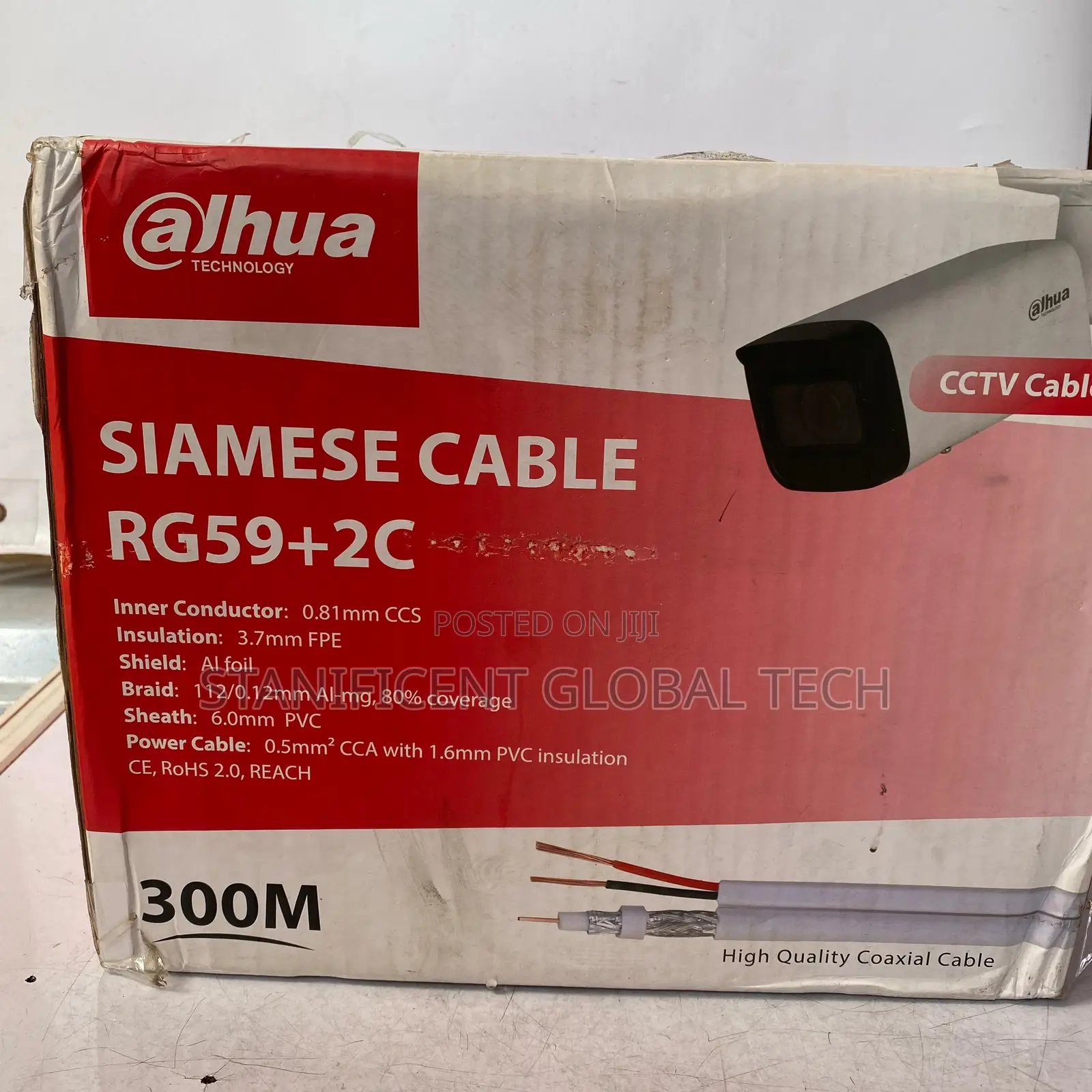 Dahua 300meters Rg59 Cable With Power