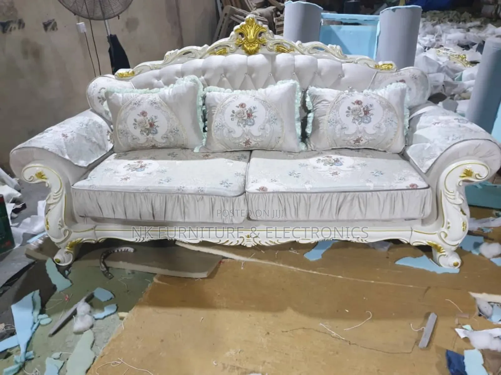 7 Seater Fabric Royal Sofa Chairs, Imported