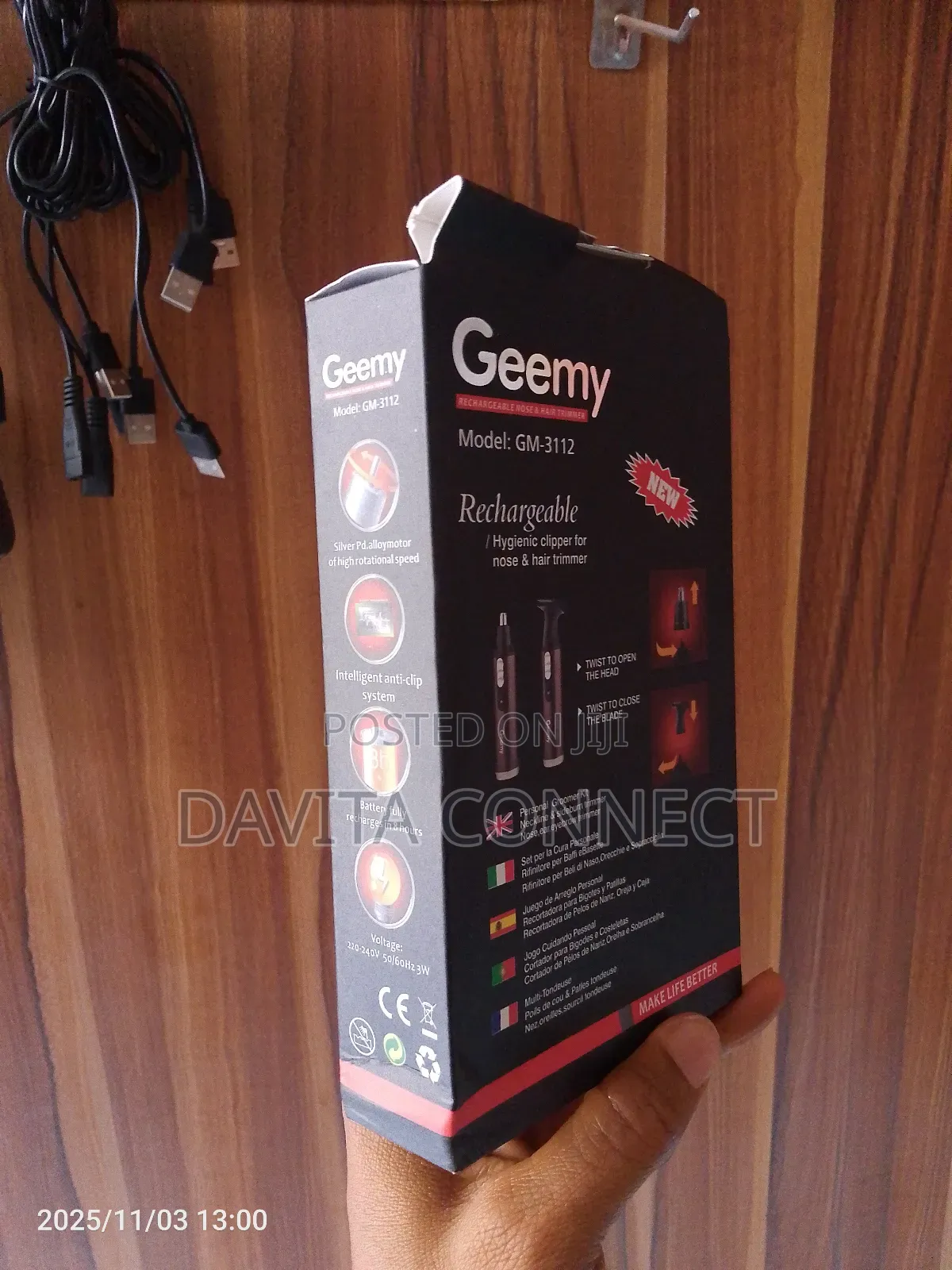 Geemy Gm-3112 2-in-1 Nose Ear Trimmer