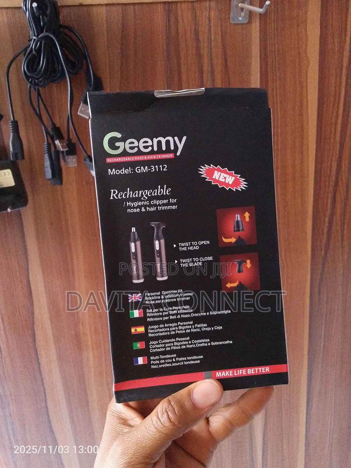 Geemy Gm-3112 2-in-1 Nose Ear Trimmer