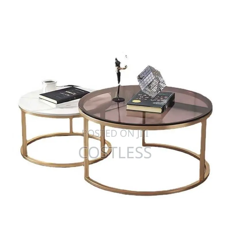 Glamorous Nest Marble Twin Center Table