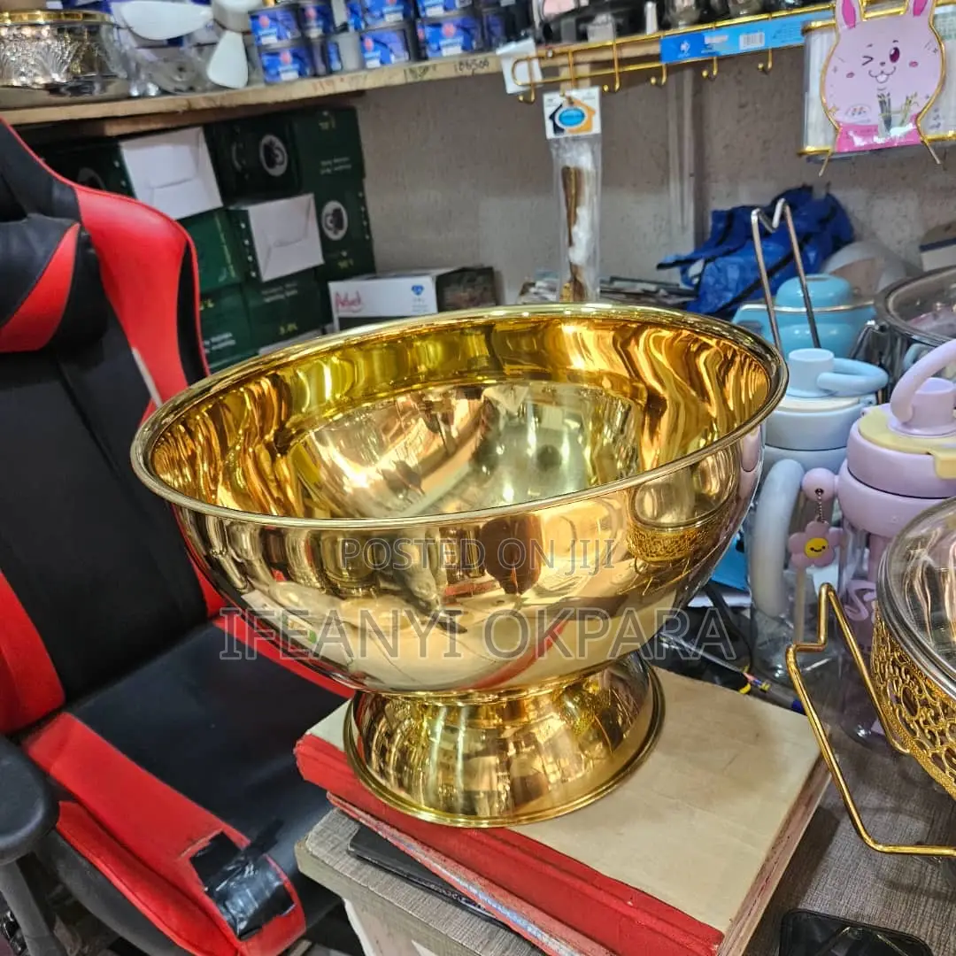 Champagne Bowl Gold and Silver