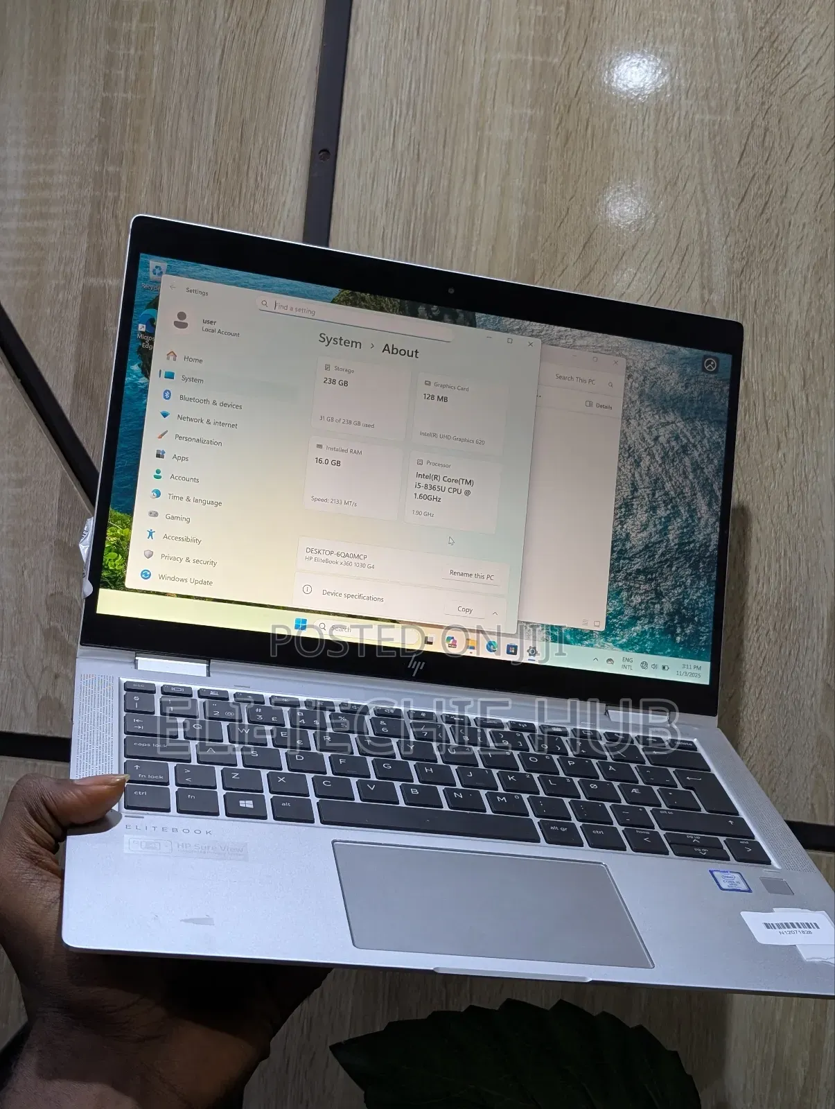 Laptop HP EliteBook X360 1030 G4 16GB Intel Core I5 SSD 256GB