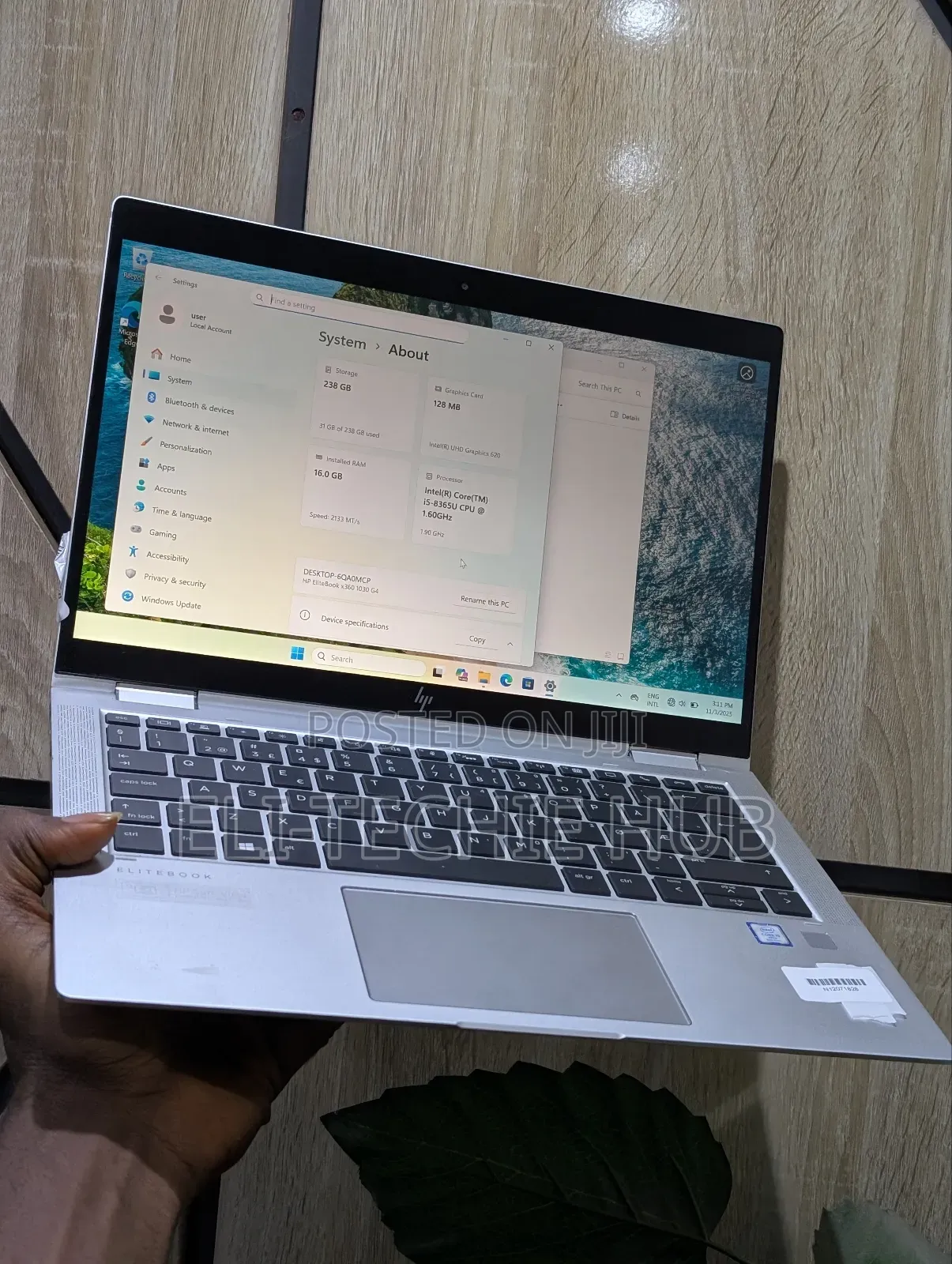 Laptop HP EliteBook X360 1030 G4 16GB Intel Core I5 SSD 256GB