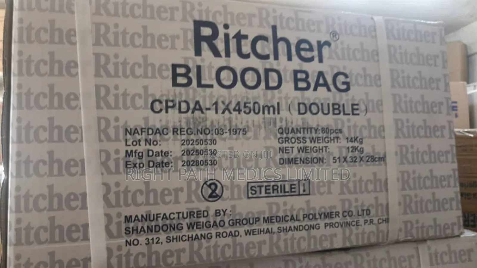 Ritcher Double Blood Bag
