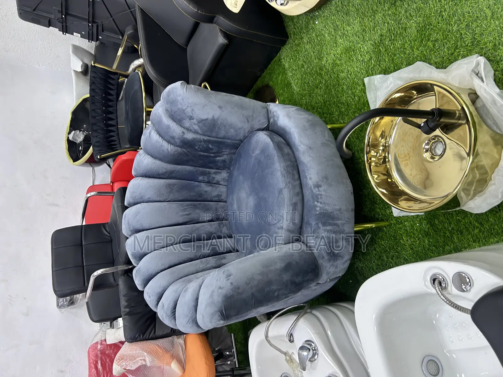 Golden Pedicure Set With Executive Chair