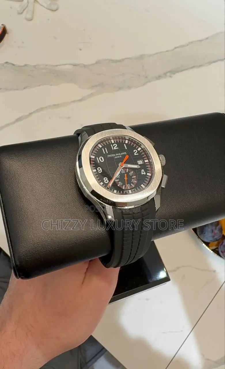 Patek Philippe Quality Luxury Men Rubber Strap Wristwatch