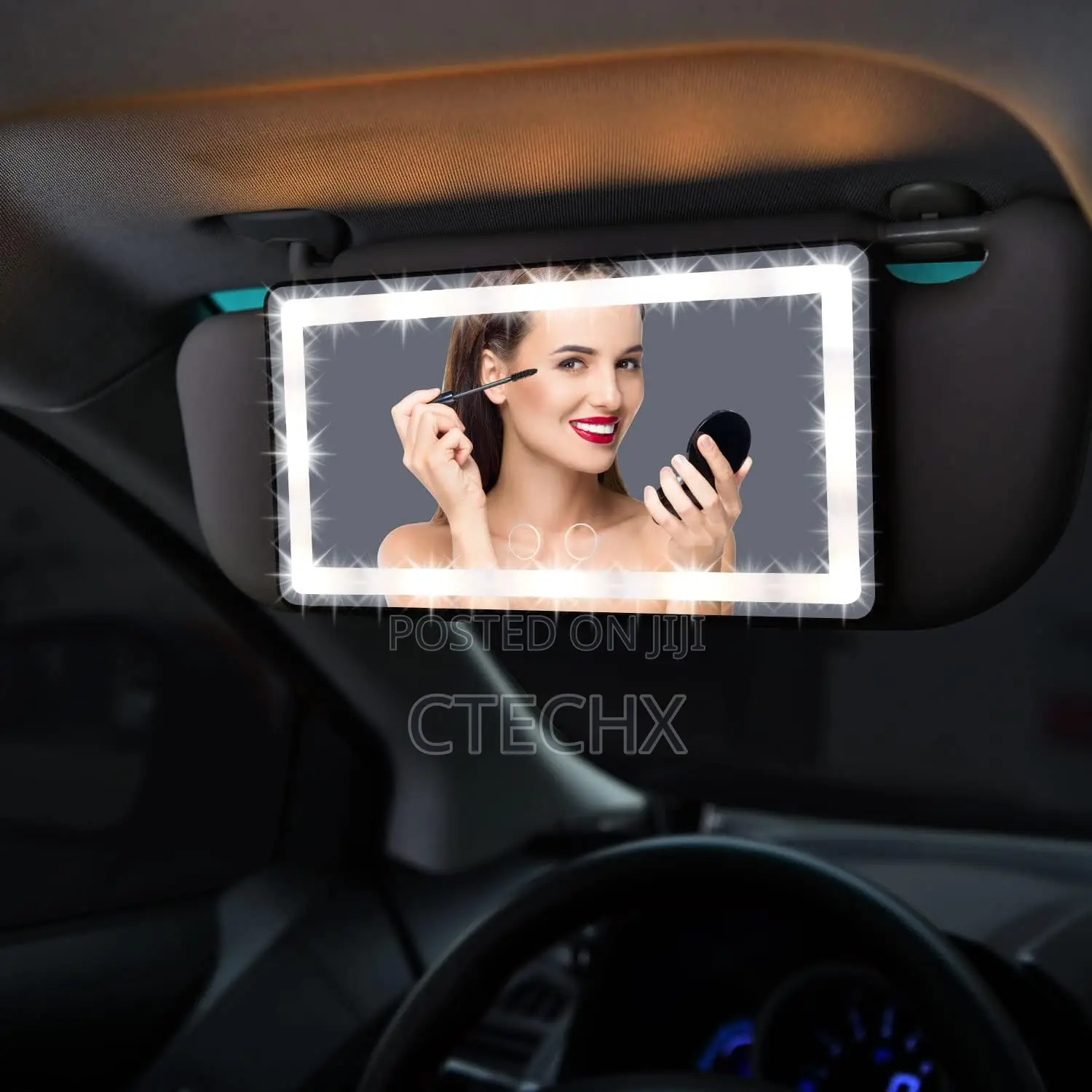 Car Sun Visor Rechargeable Led Light Mirror Vanity Mirror