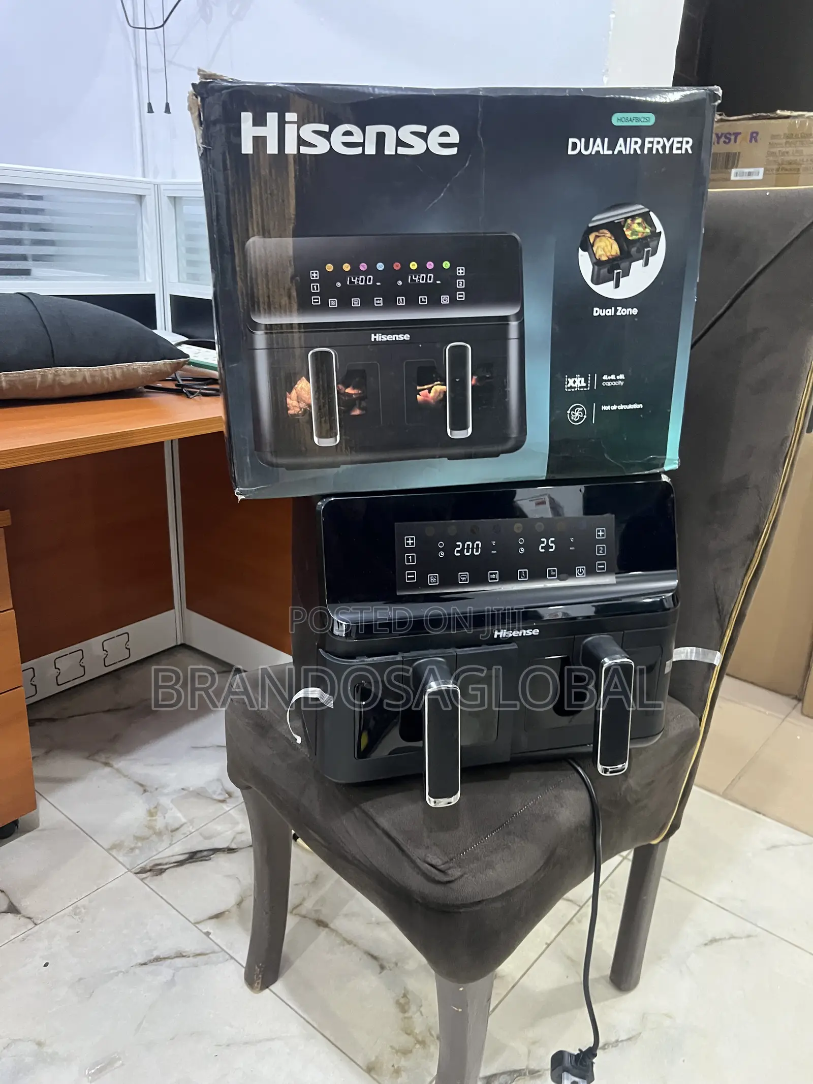 Hisense 8l Air Fryer – Dual Basket Digital Smart Cooker