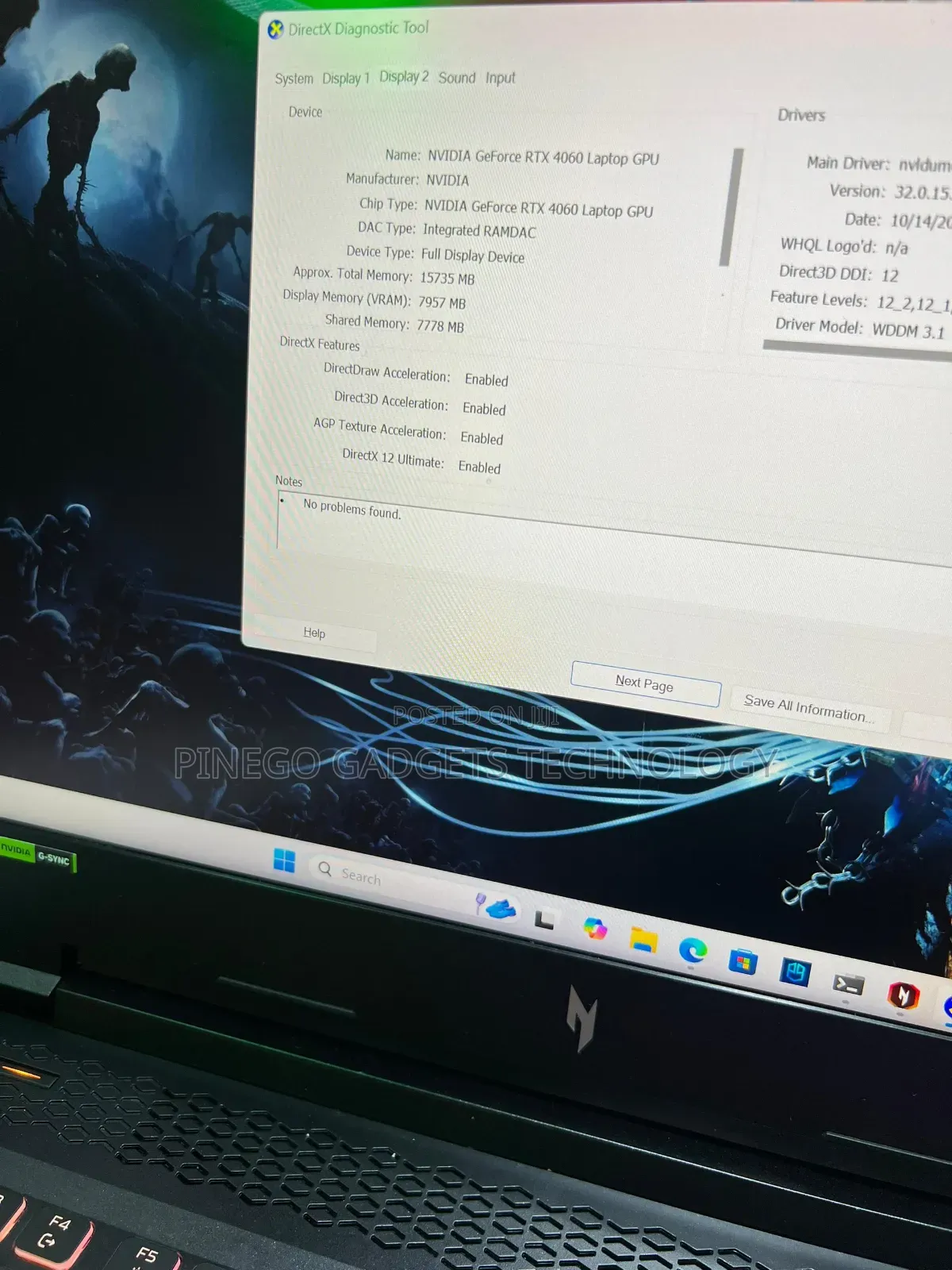 Laptop Acer Aspire v Nitro 16GB AMD Ryzen 7 SSD 1T