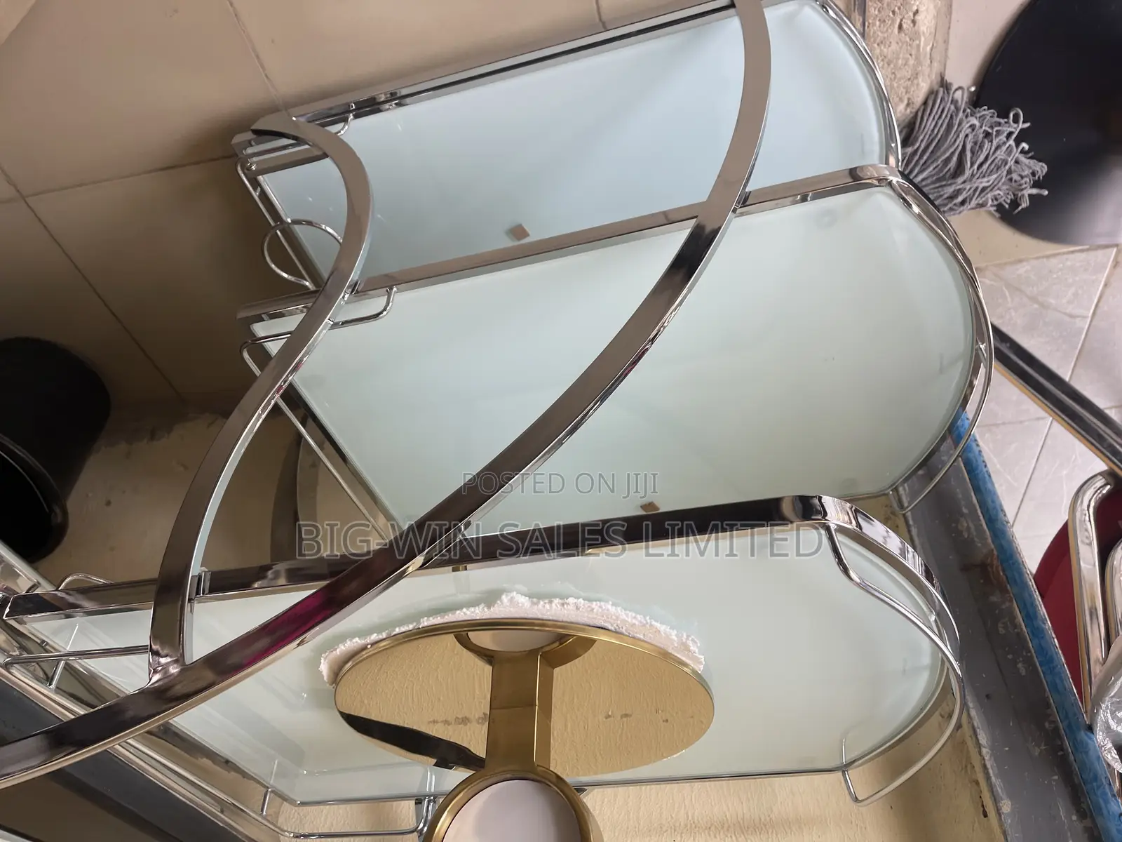 Glass Trolley Table