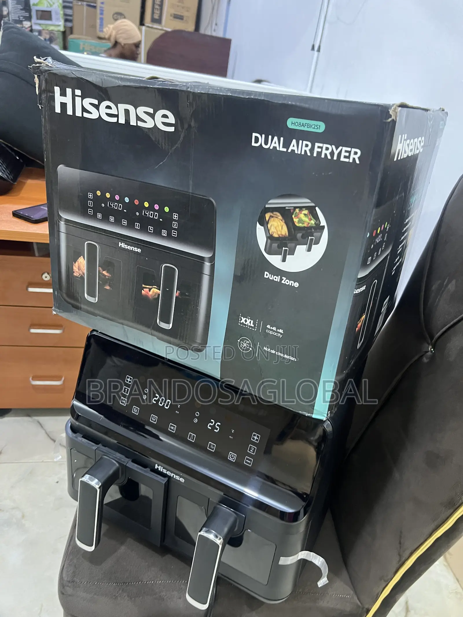 Hisense 8l Air Fryer – Family Size Double Basket Fryer