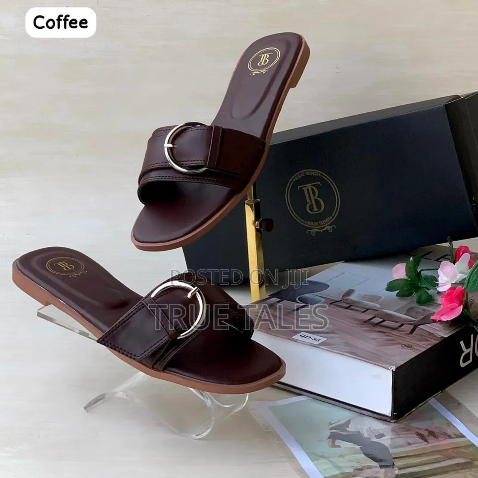 Chic Women's Flat Slippers With Buckle Details.  #Buk. Sizes 37-43