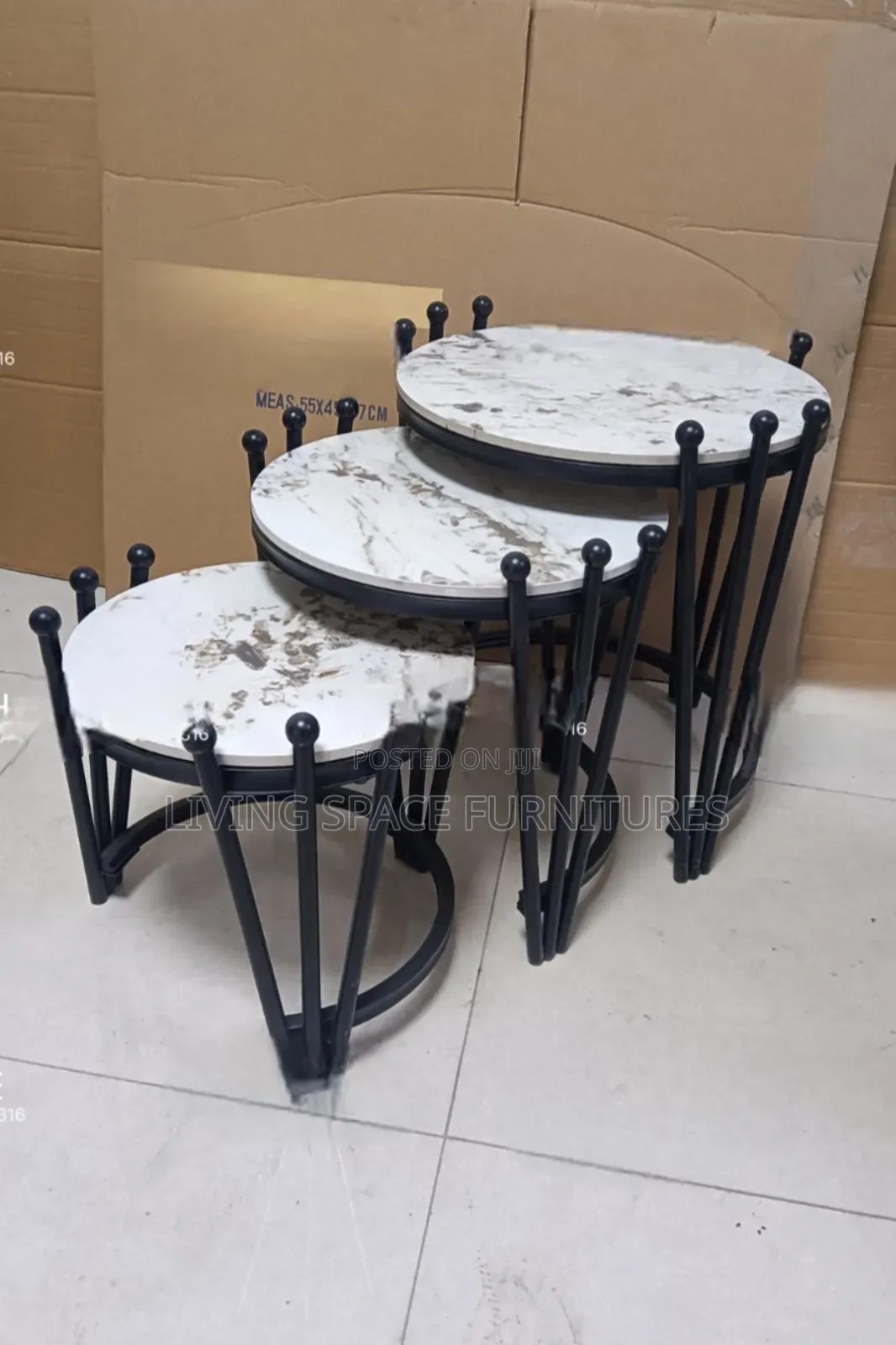 Marble Top 3in1 Side Table