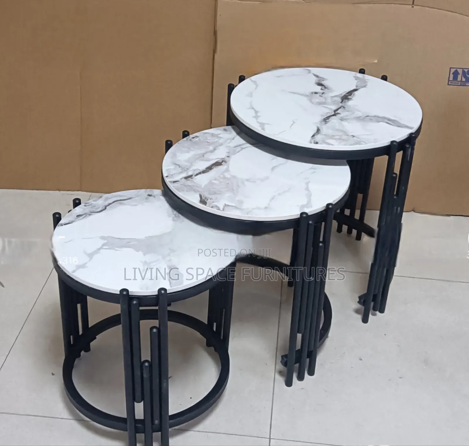 Marble Top 3in1 Side Table