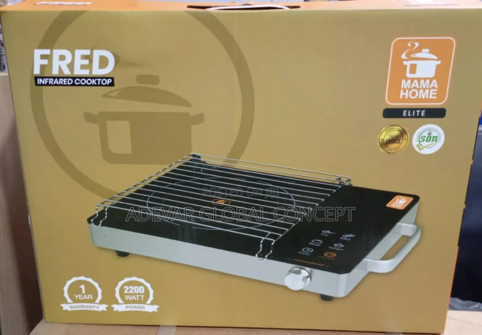 Mama Home Infrared Cooker With Grill - 2200 Watts Fred Burner Cooktop
