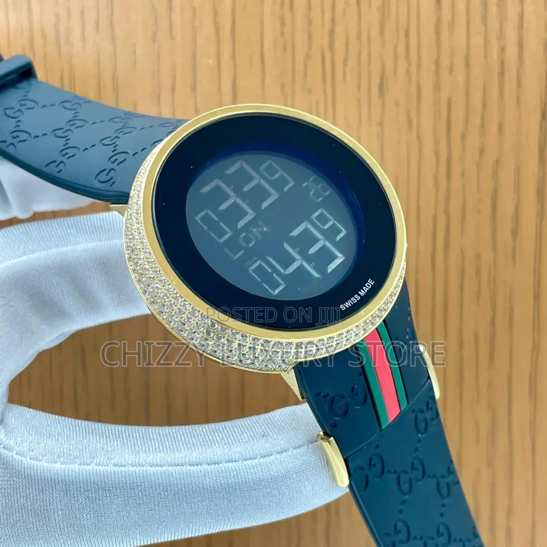 Gucci Quality Luxury Men Automatic Engine Rubber Strap Wristwatch