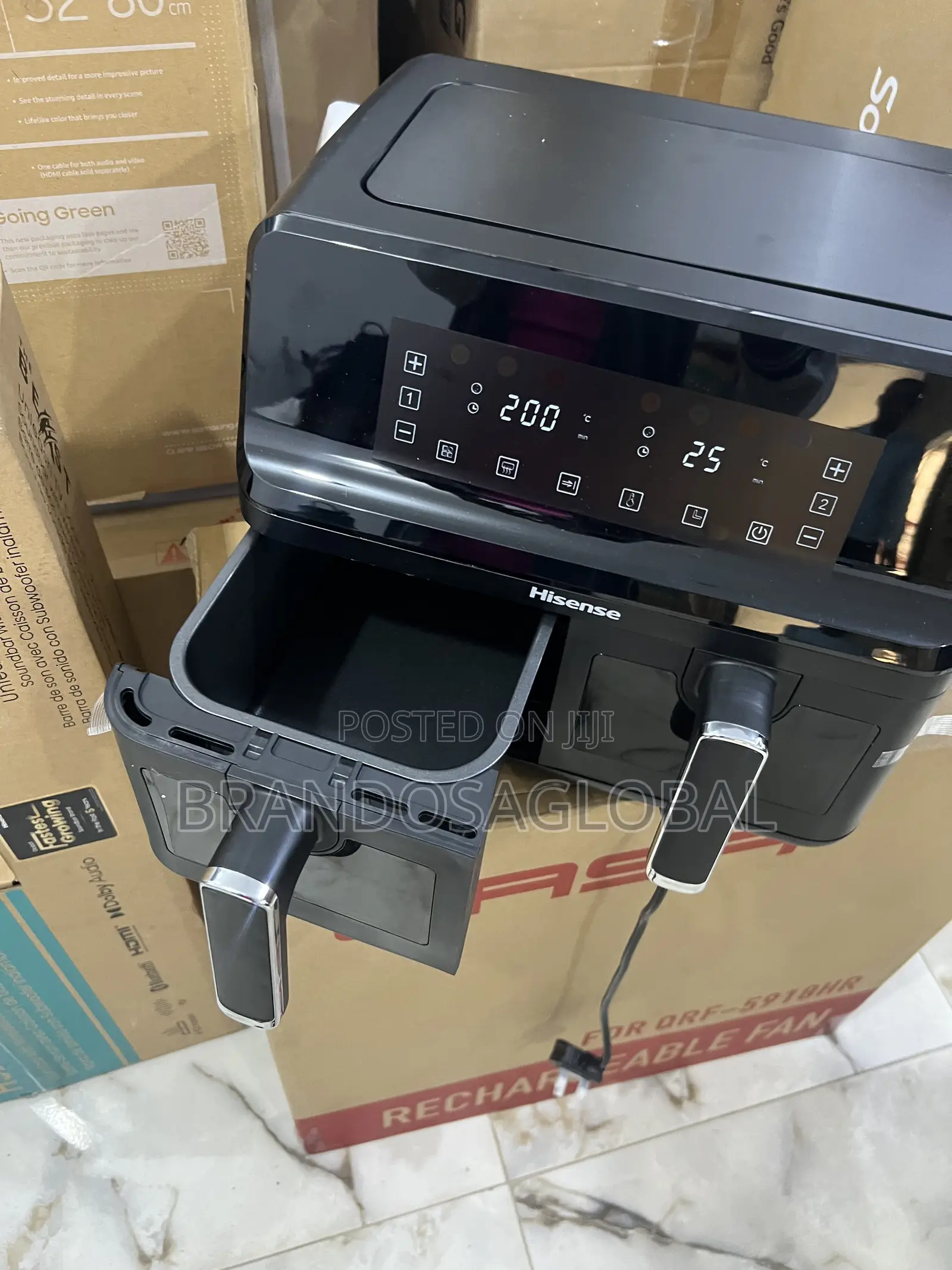 Hisense 8l Air Fryer – Dual Drawer Compact Model
