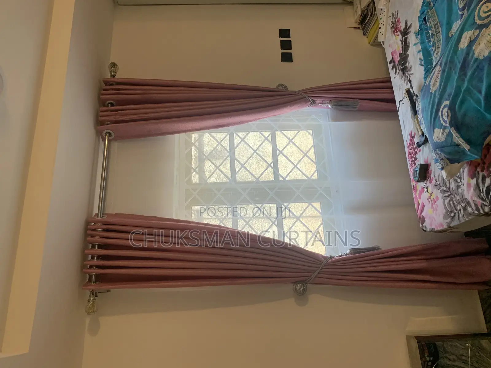 Pink Thick Curtain
