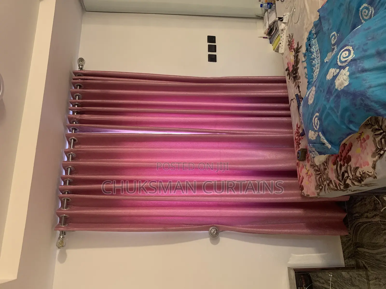 Pink Thick Curtain